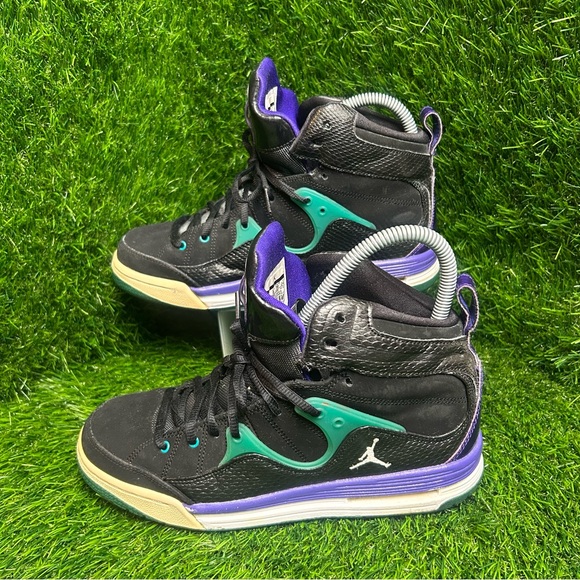 Nike Kids Sneakers Black Purple Teal - Picture 3 of 8